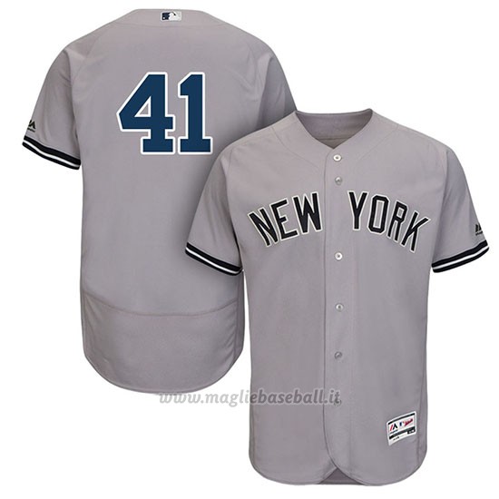 Maglia Baseball Uomo New York Yankees Miguel Andujar Grigio Road Autentico